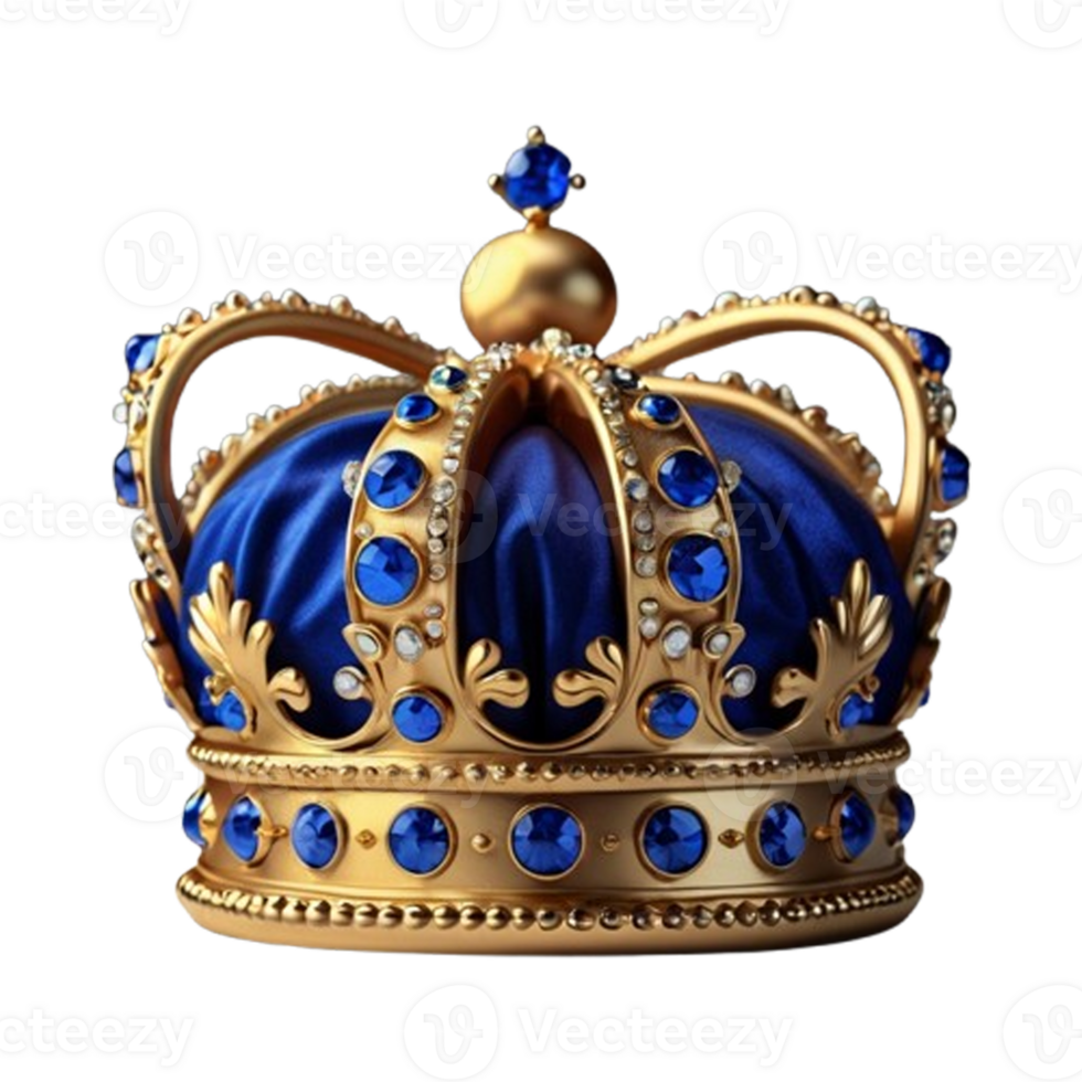 Royal crown 3D image on transparent background png