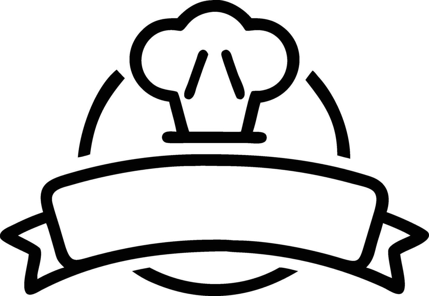 Restaurant Logo with Chef Hat vector