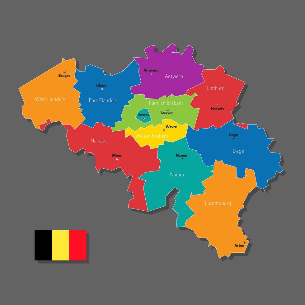 map of Belgium vector