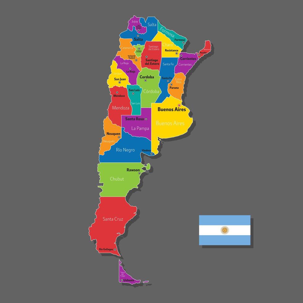 map of Argentina vector