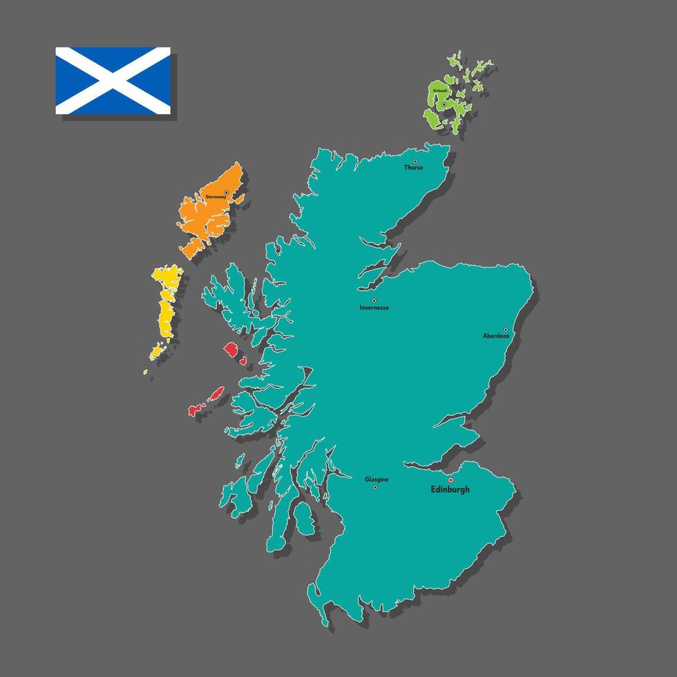 map of Scotland vector