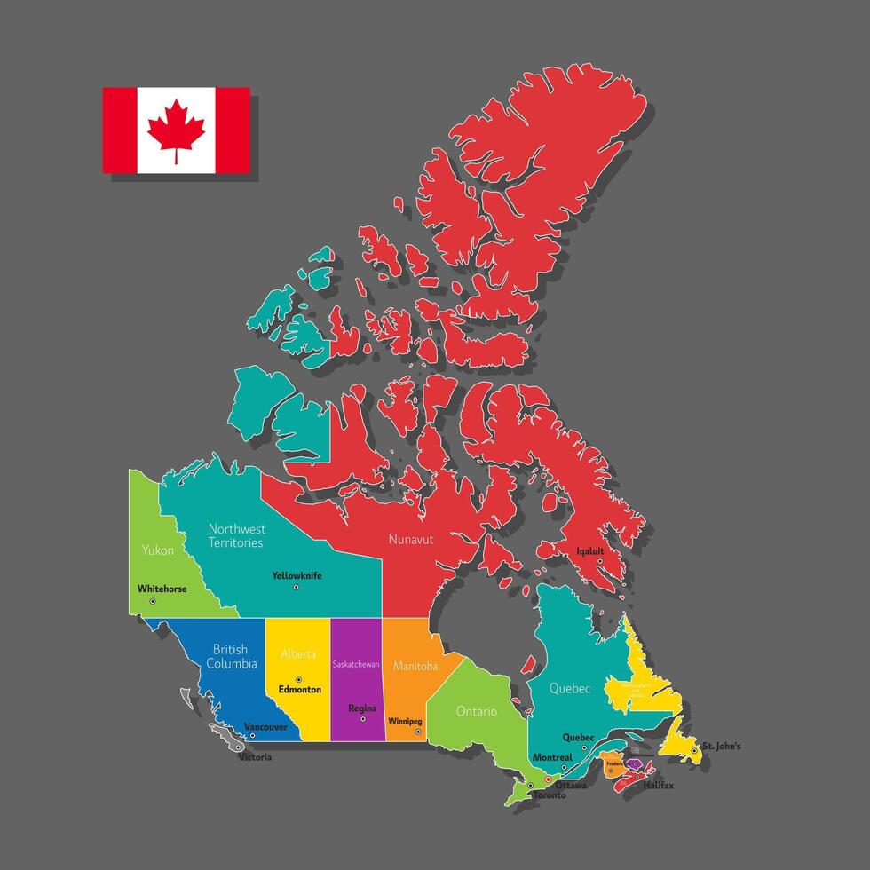 map of Canada vector
