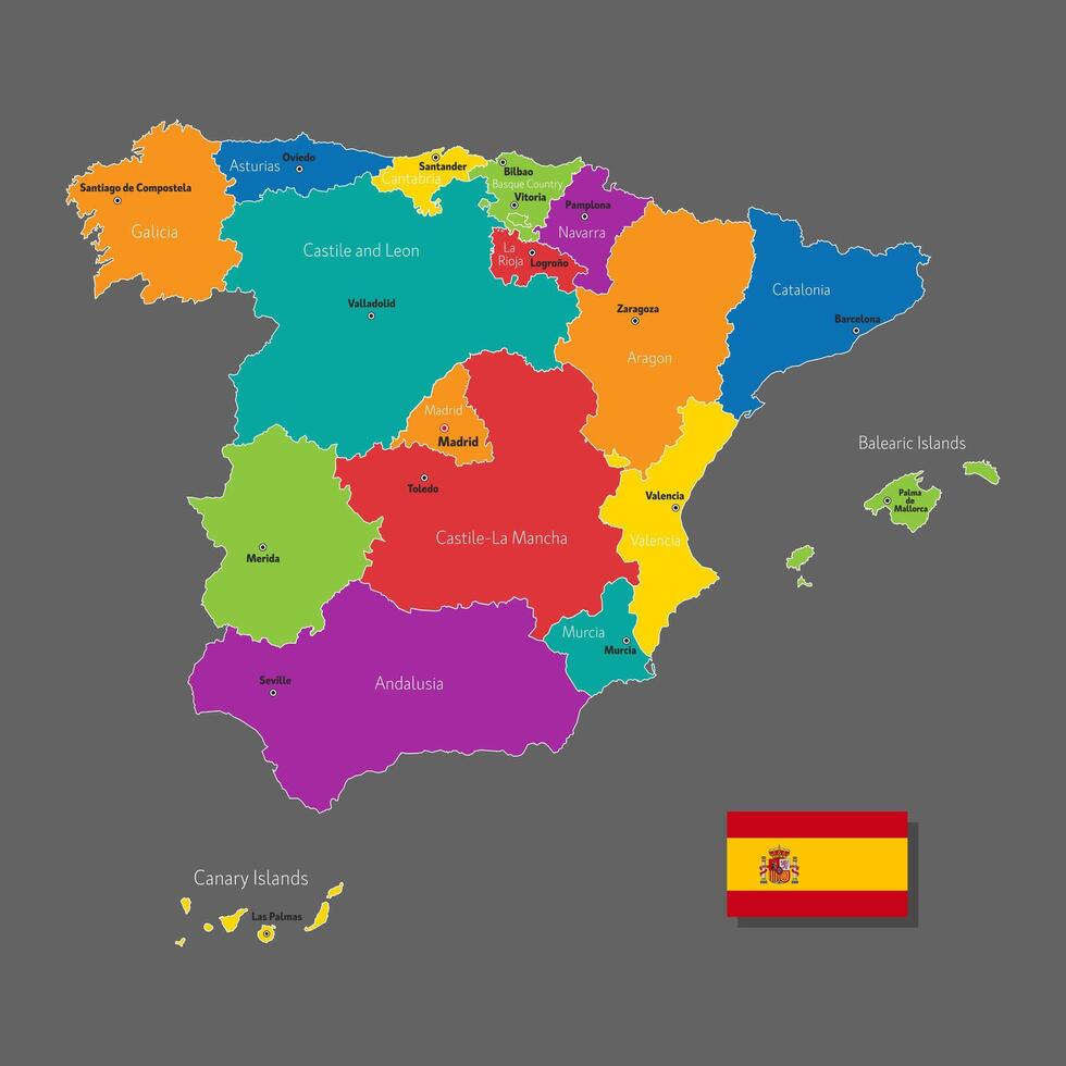 map of Spain vector