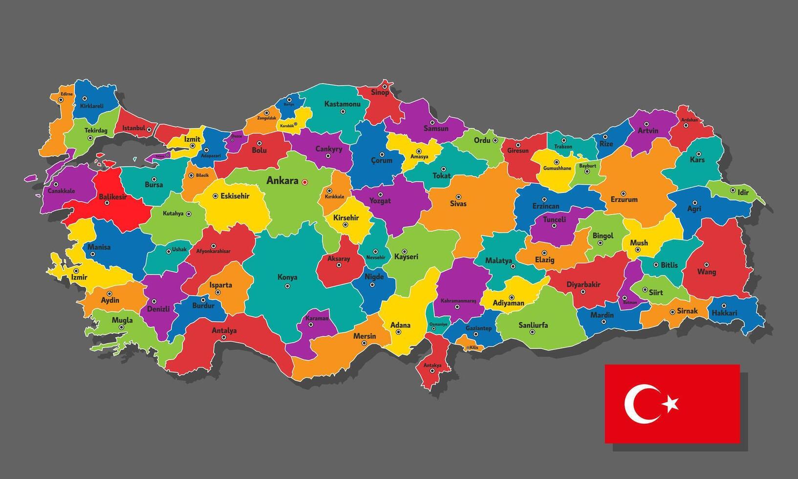 map of Turkey vector