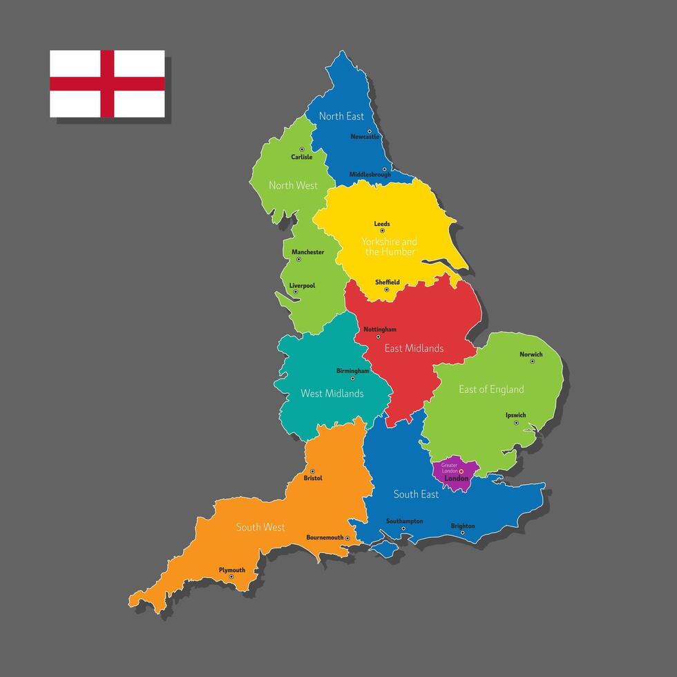 map of England vector