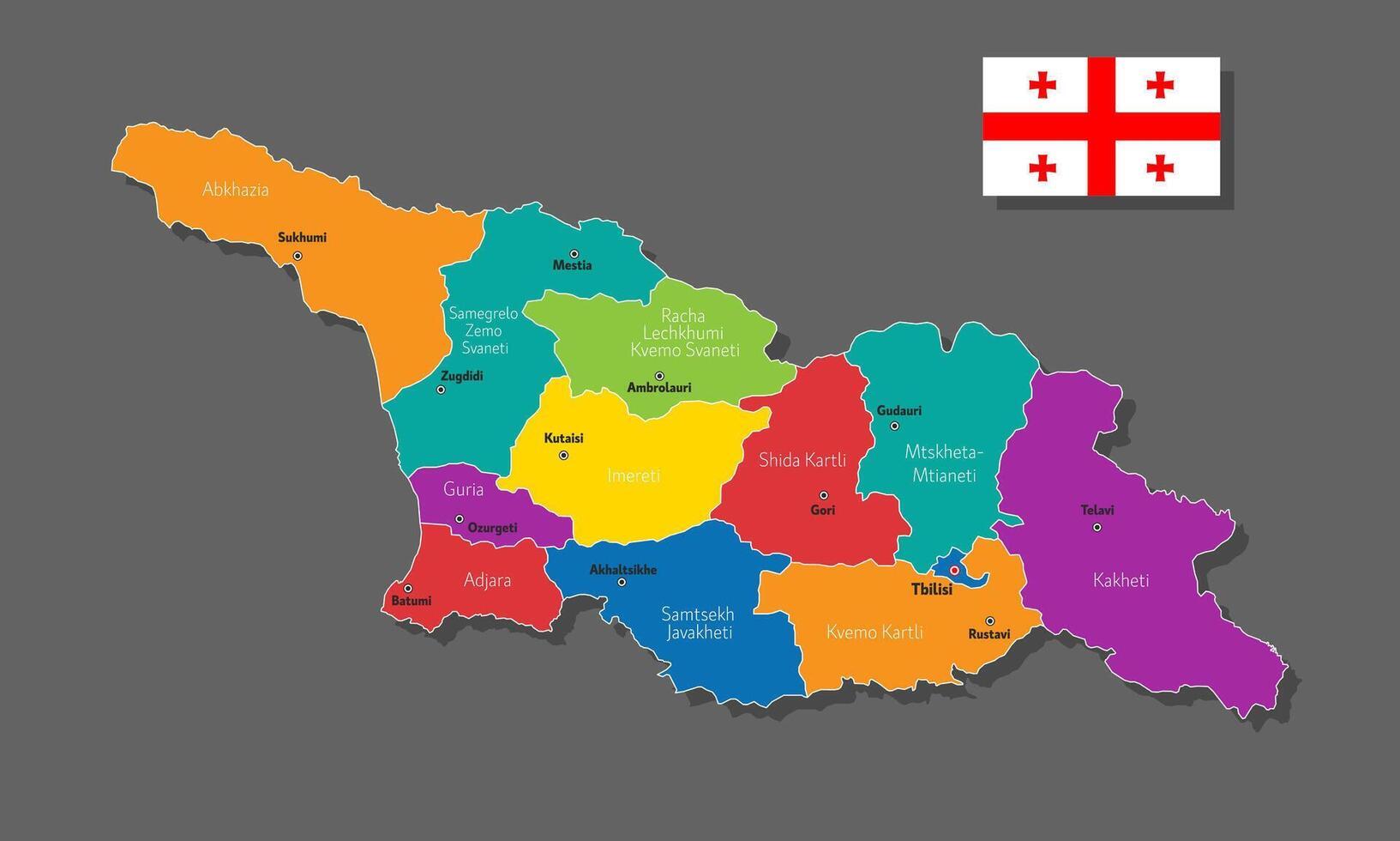 map of Georgia vector