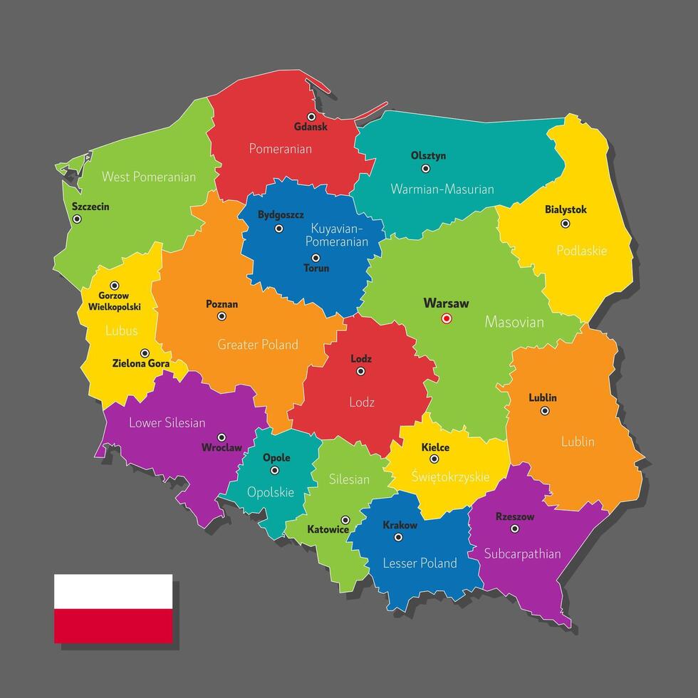 map of Poland vector