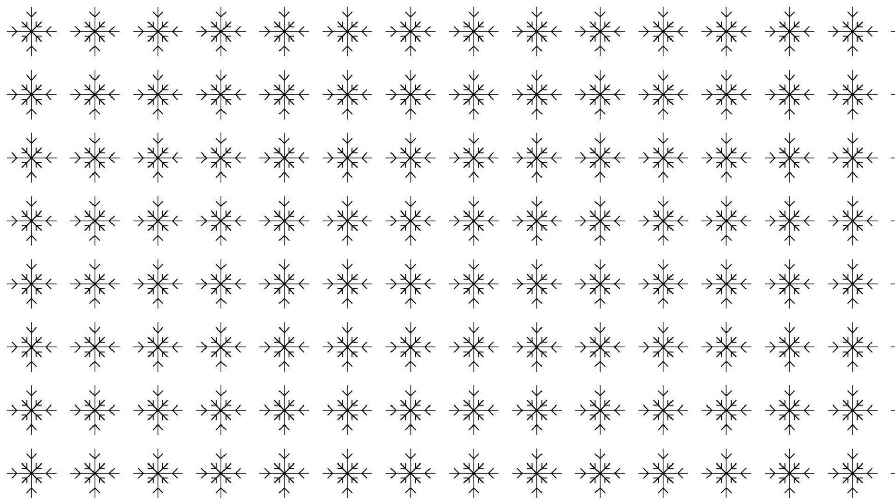Seamless Pattern of Symmetrical Snowflakes on a White Background vector