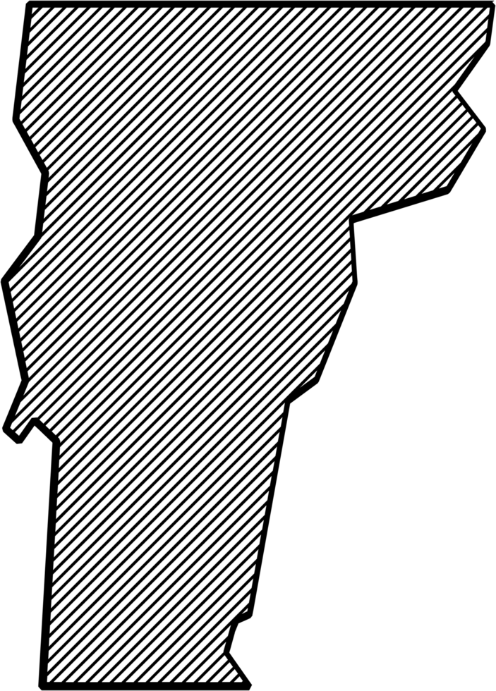 hatch line drawing of vermont state map. png