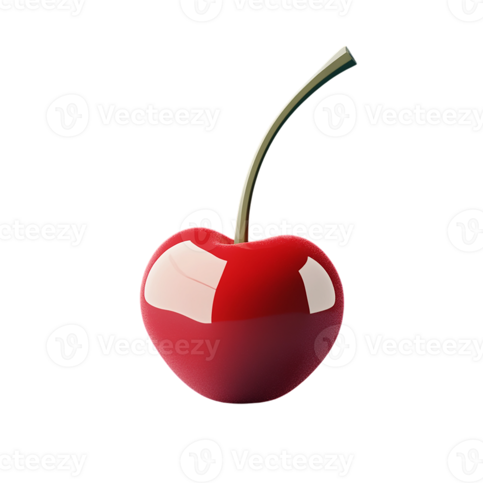 Red cherry with a stem. png