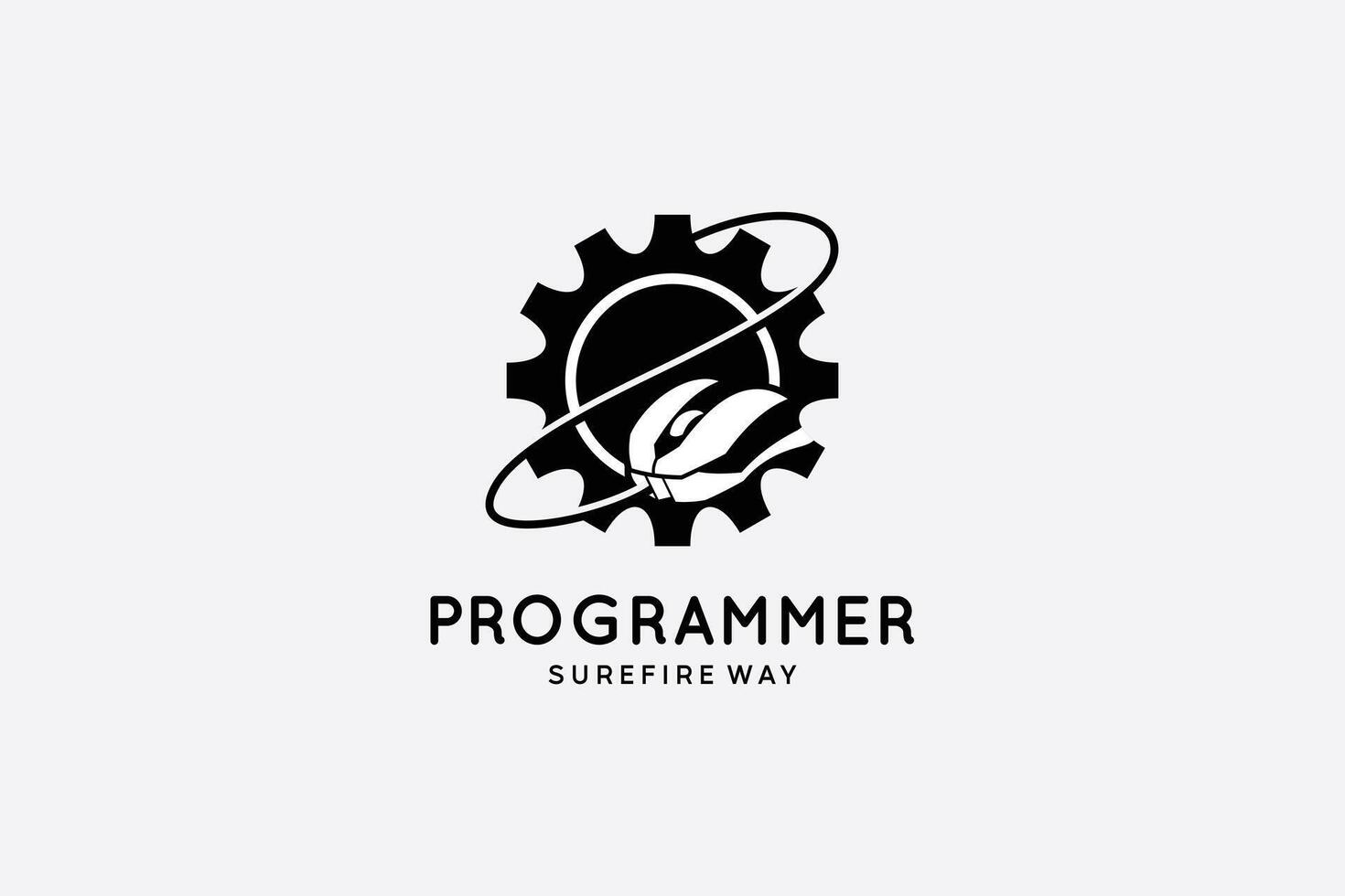 Programming services logo design with computer mouse icon symbol ...