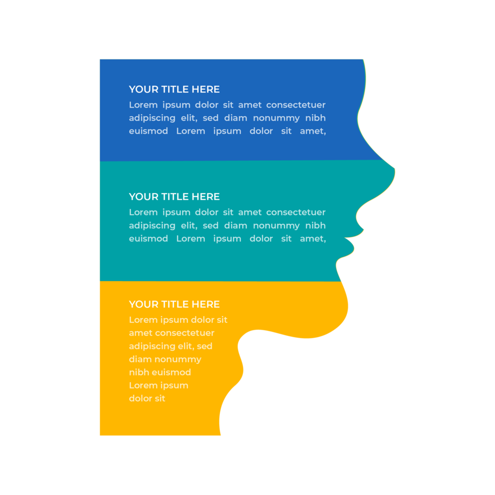 A colorful infographic with a woman's face png