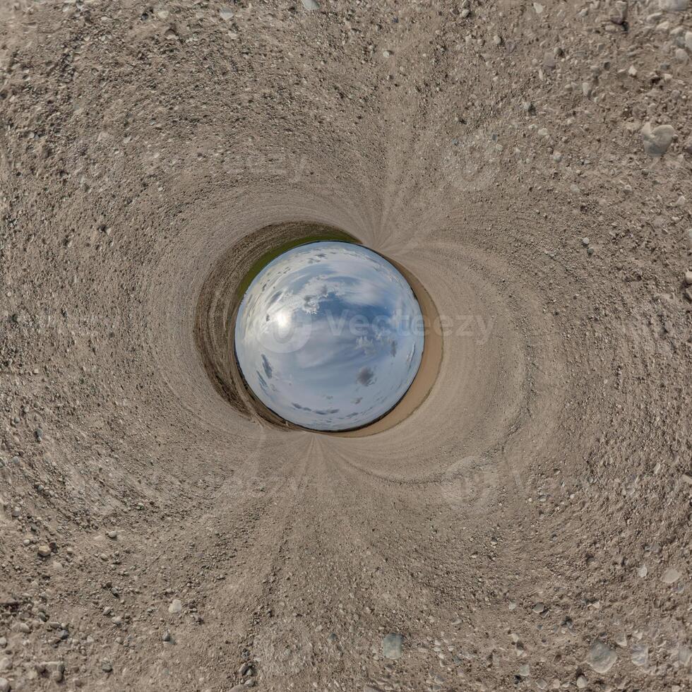 A view of the earth from inside a hole photo
