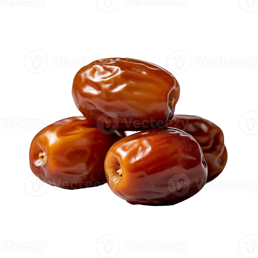 Close Up Of Stacked Medjool Dates On Transparent Background png