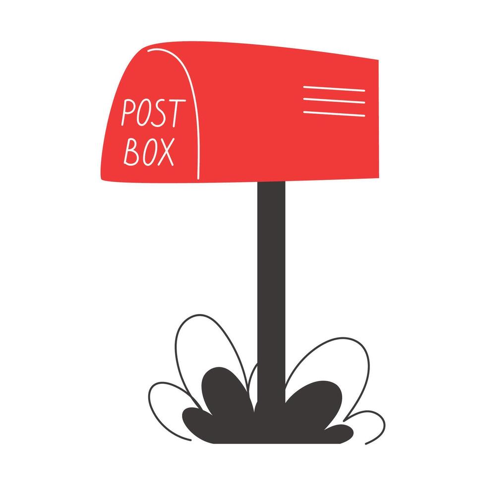 A Romantic Postbox for Valentines Day vector