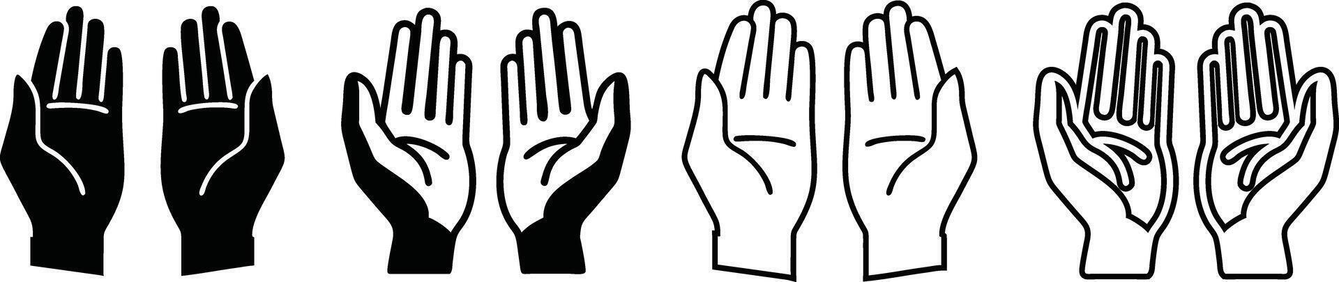 Islamic Prayer Hands Illustration vector