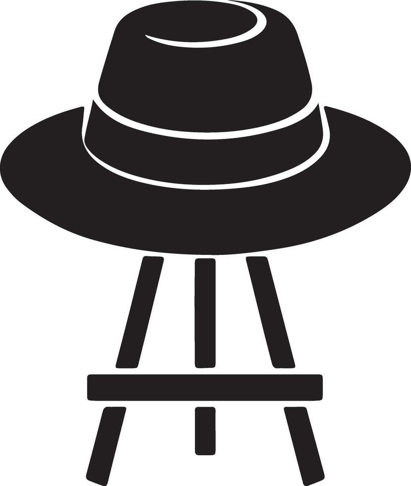 Elegant Hat Design on Easel vector