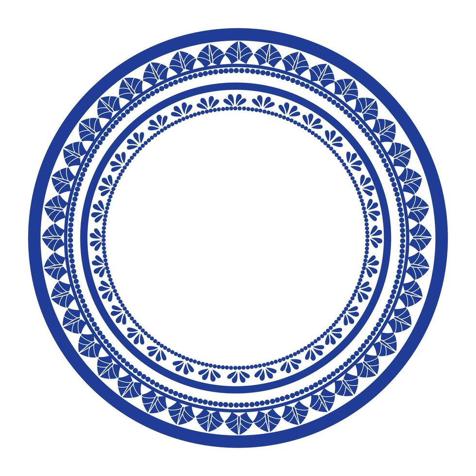 Leaves round frame. circle shape vector
