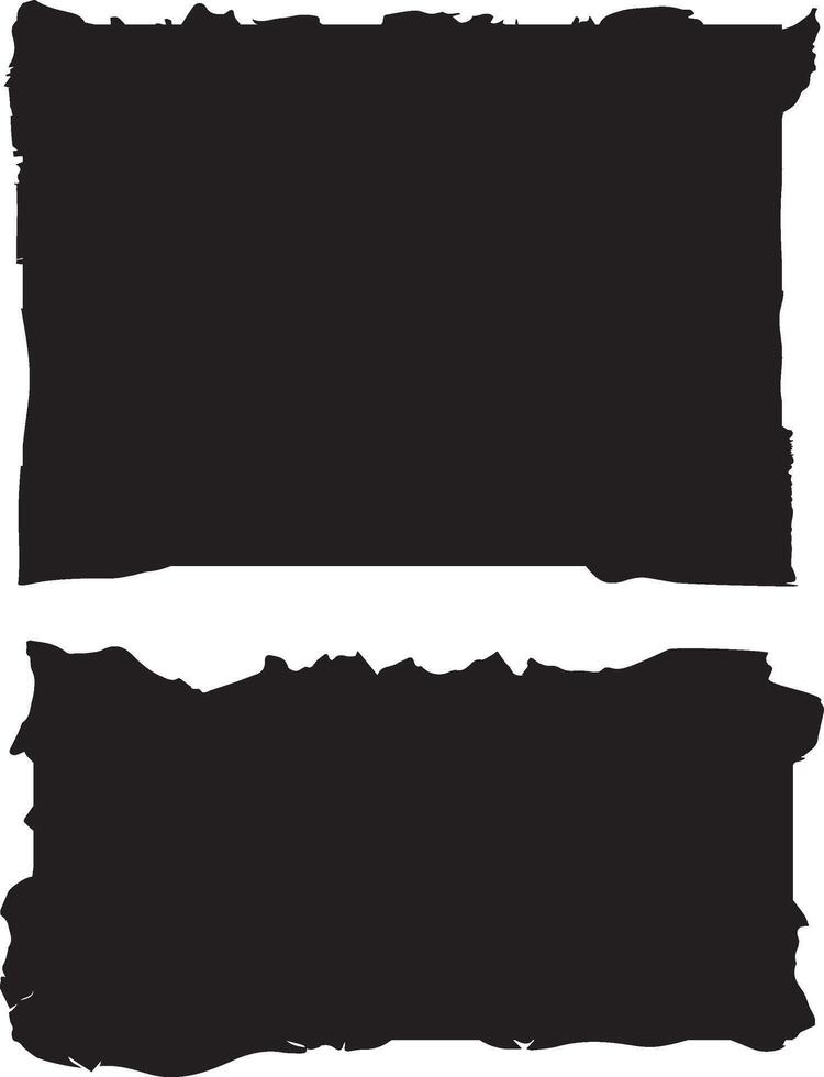 Black jagged paper rectangle shapes silhouette vector
