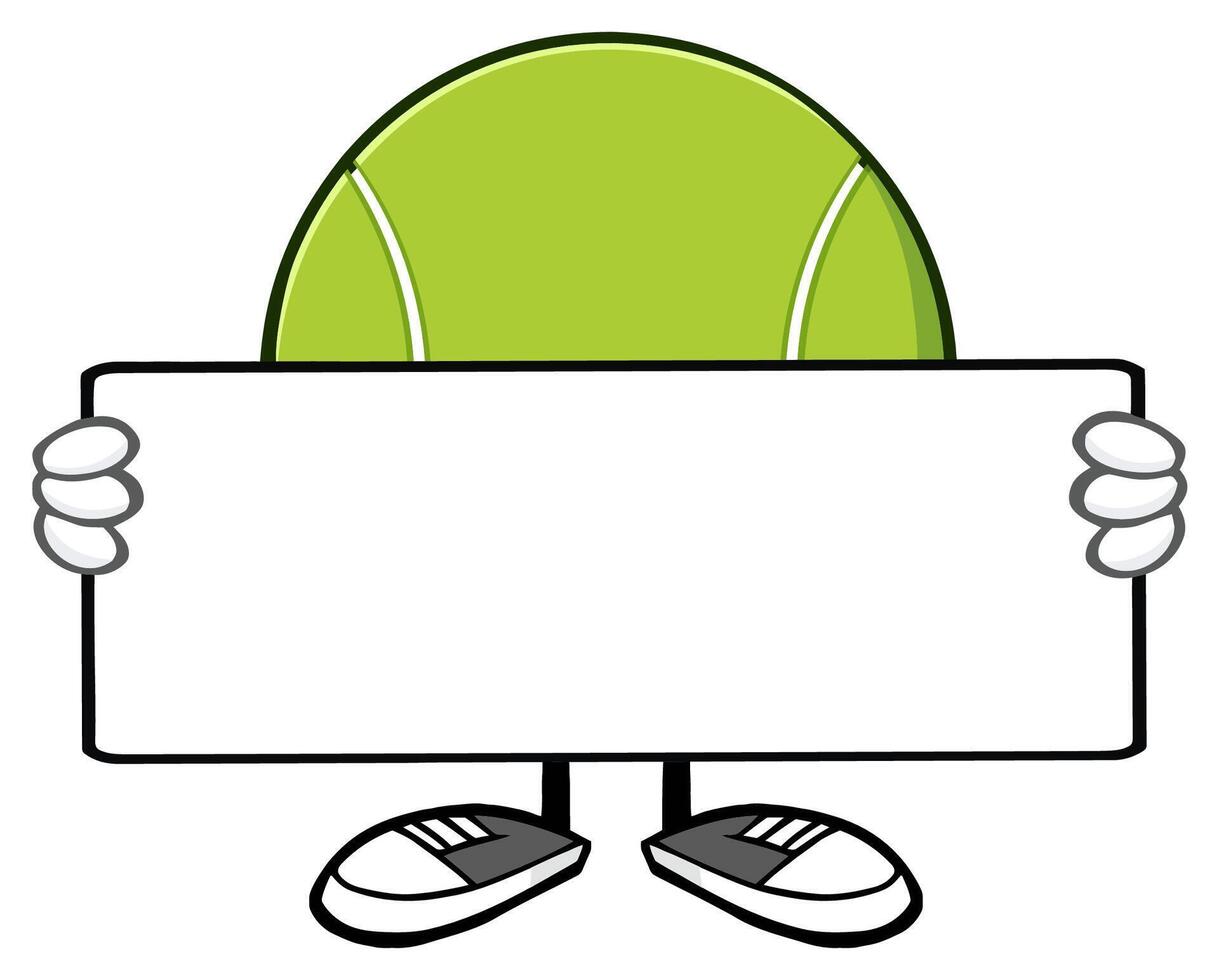 Funny Tennis Character with Space for Text or Logo vector