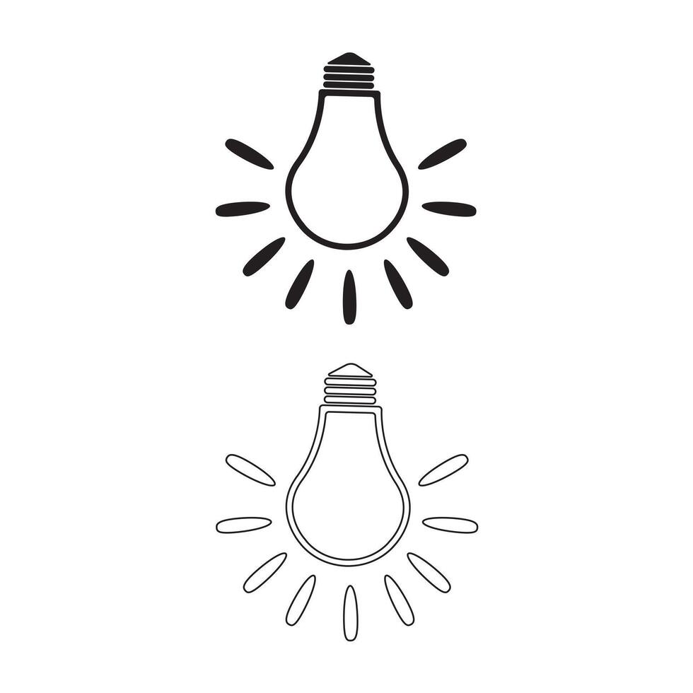 Lightbulb Icons, Idea, Innovation, Inspiration, Creativity, Design vector