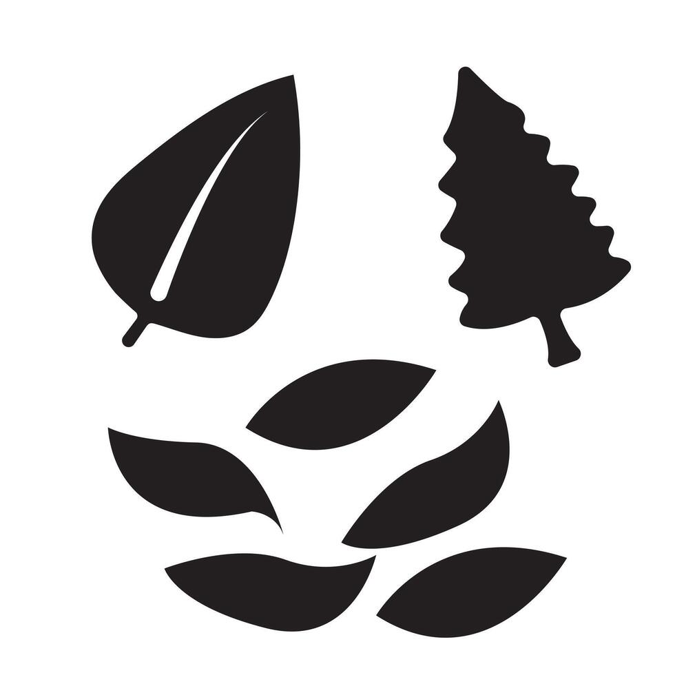 Leaf and Tree Silhouettes, Nature, Forest, Environment, Ecology, Graphics vector