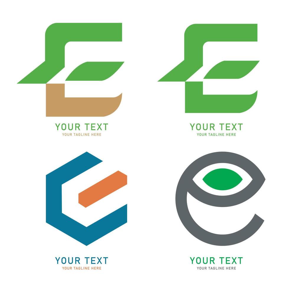 E Letter Logo Concepts, Creative, Modern, Abstract, Business, Brand Identity vector