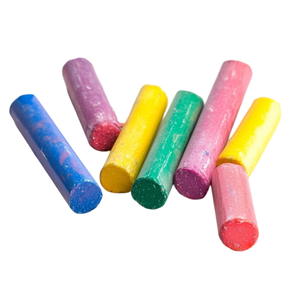 Vibrant Multicolor Chalk Pieces For Artistic Creations And Fun Learning Activities png