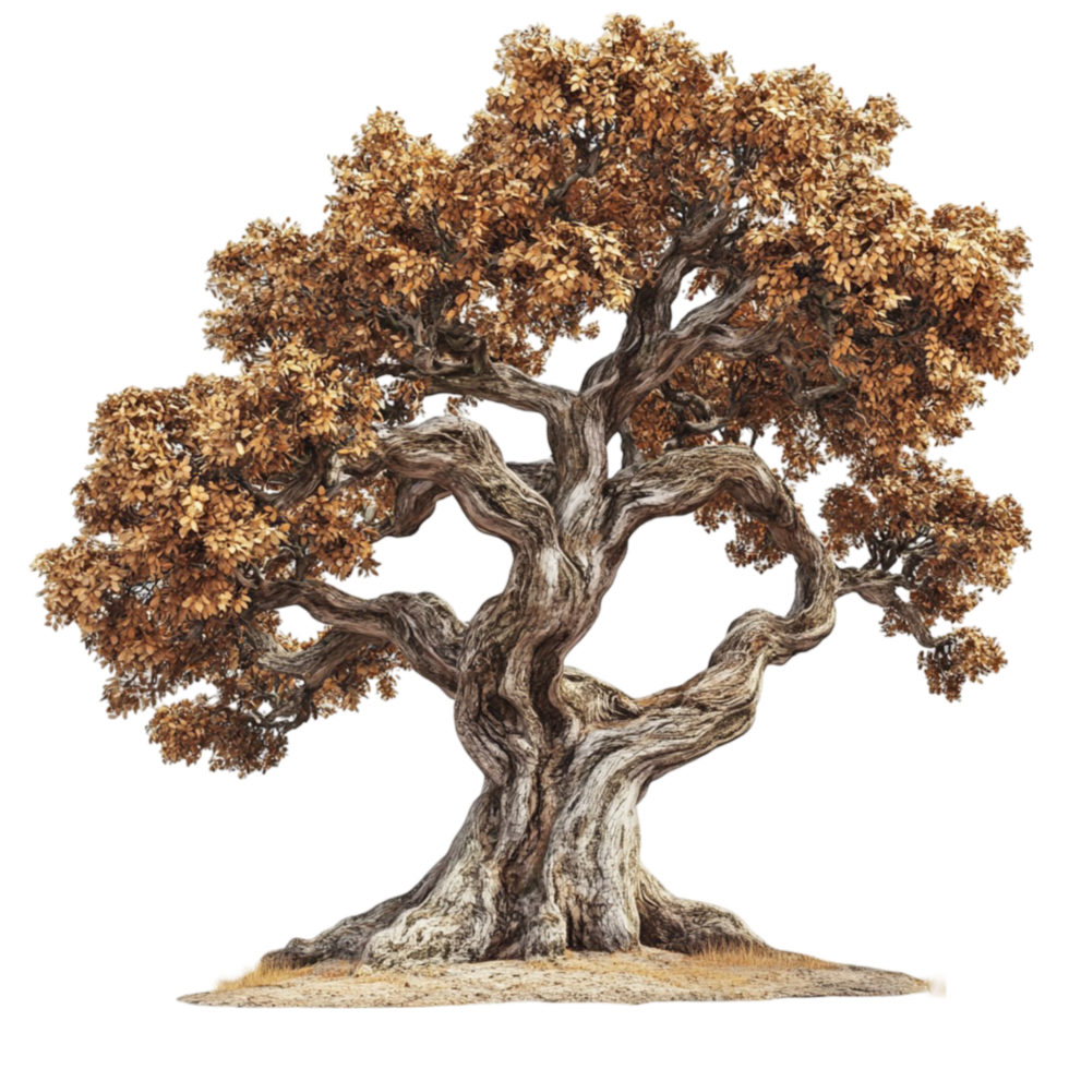 Ancient Tree on a Transparent Background, Perfect for Nature-Inspired Art and Minimalist Designs png