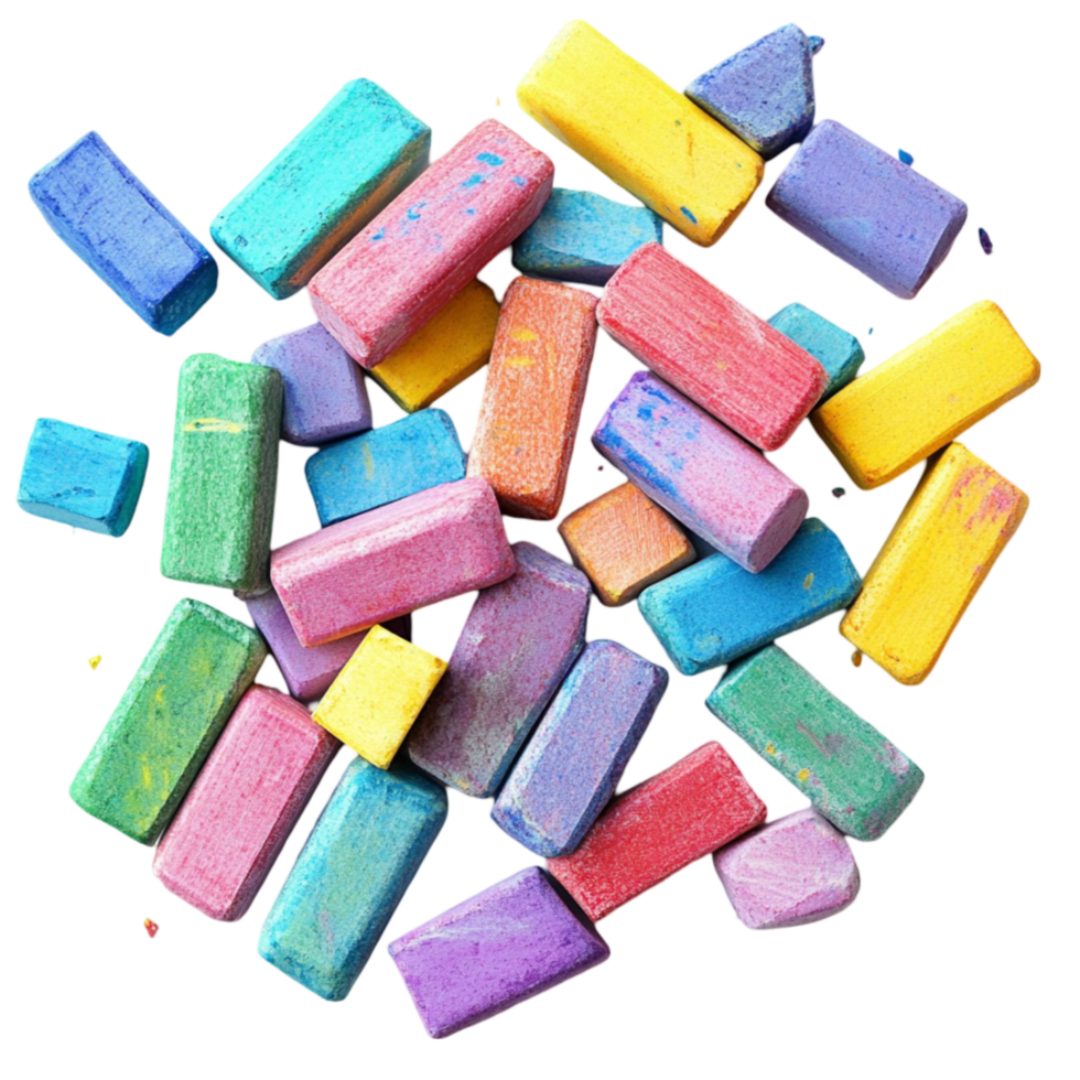 Colorful Chalk Sticks Set for Kids Drawing and Creative Art Projects Vibrant transparent background png