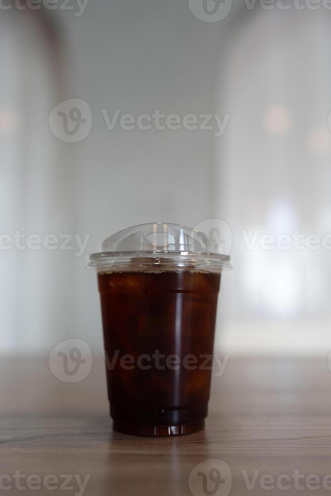 Iced americano coffee. photo