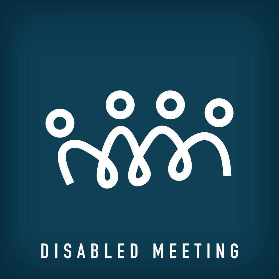 Creative disability awareness meeting logo design. meeting and teamwork identity design. vector
