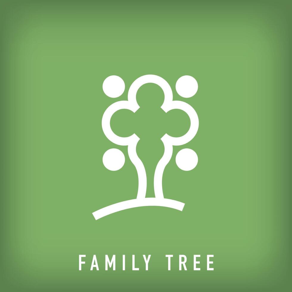 Creative family tree logo design. Ecological garden identity design. vector
