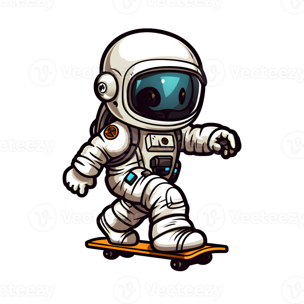 Astronaut play with Skating png