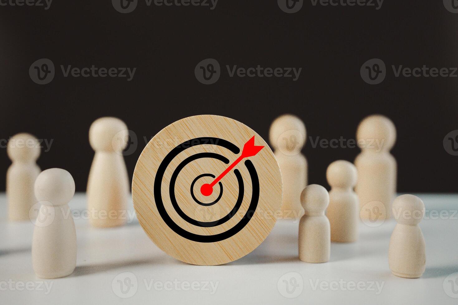 Business achievement goal and objective target. Challenge and opportunity concept. photo