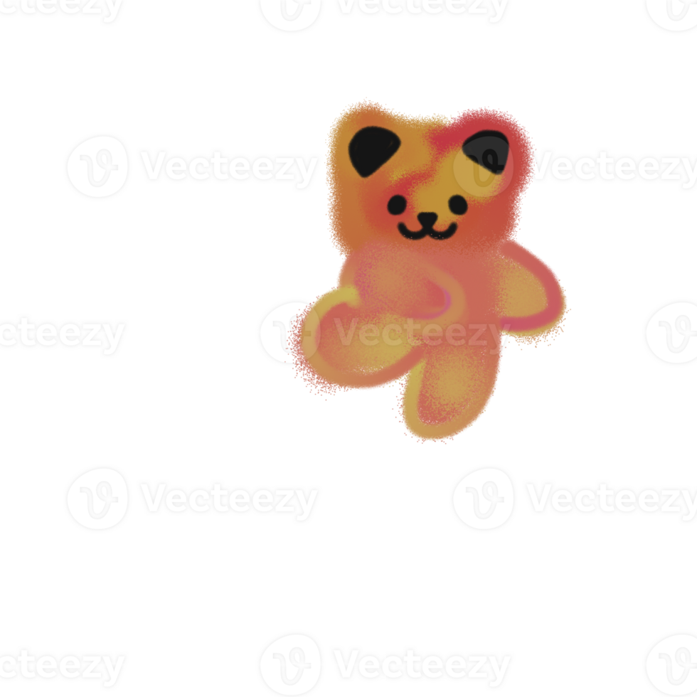Portrait of a Cute sugar Bear png
