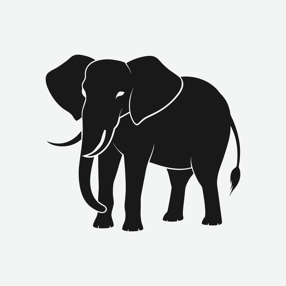High-Quality Elephant Silhouette Clipart vector