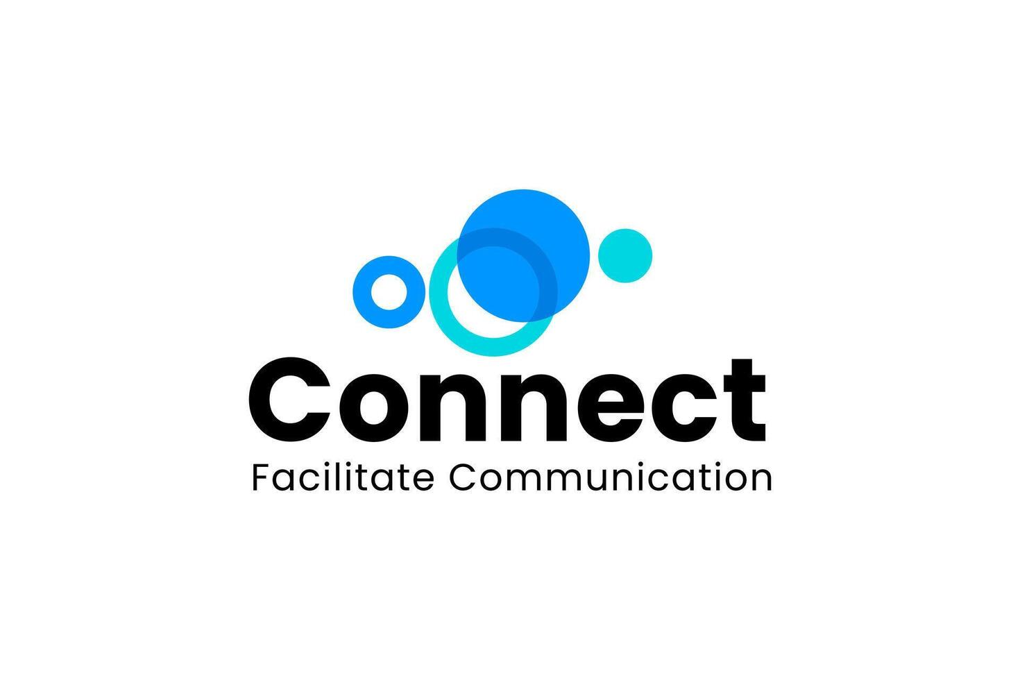 Connecting logo icon illustration, simple logo items for business vector
