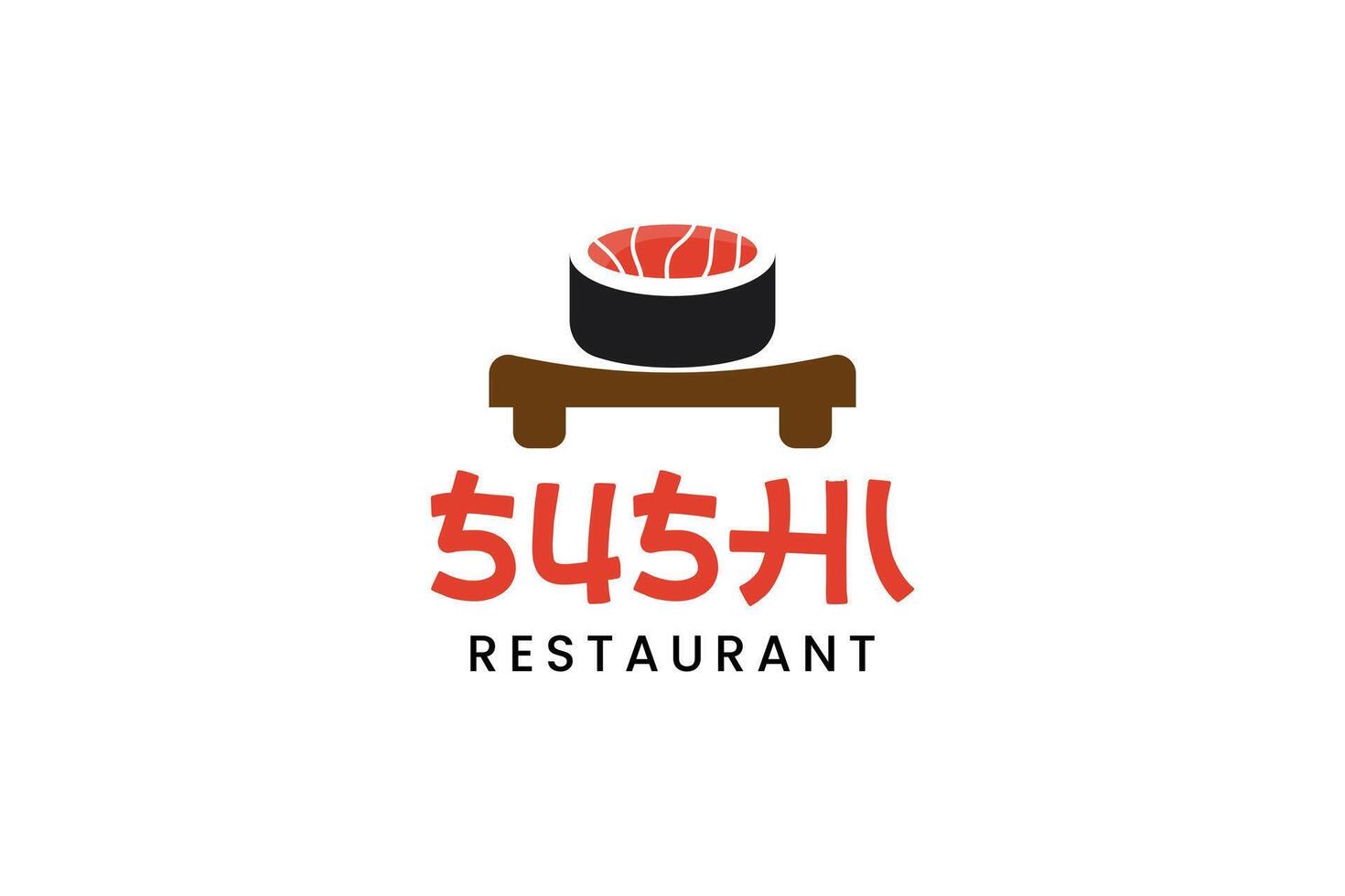 Sushi logo icon illustration, simple logo items for business vector