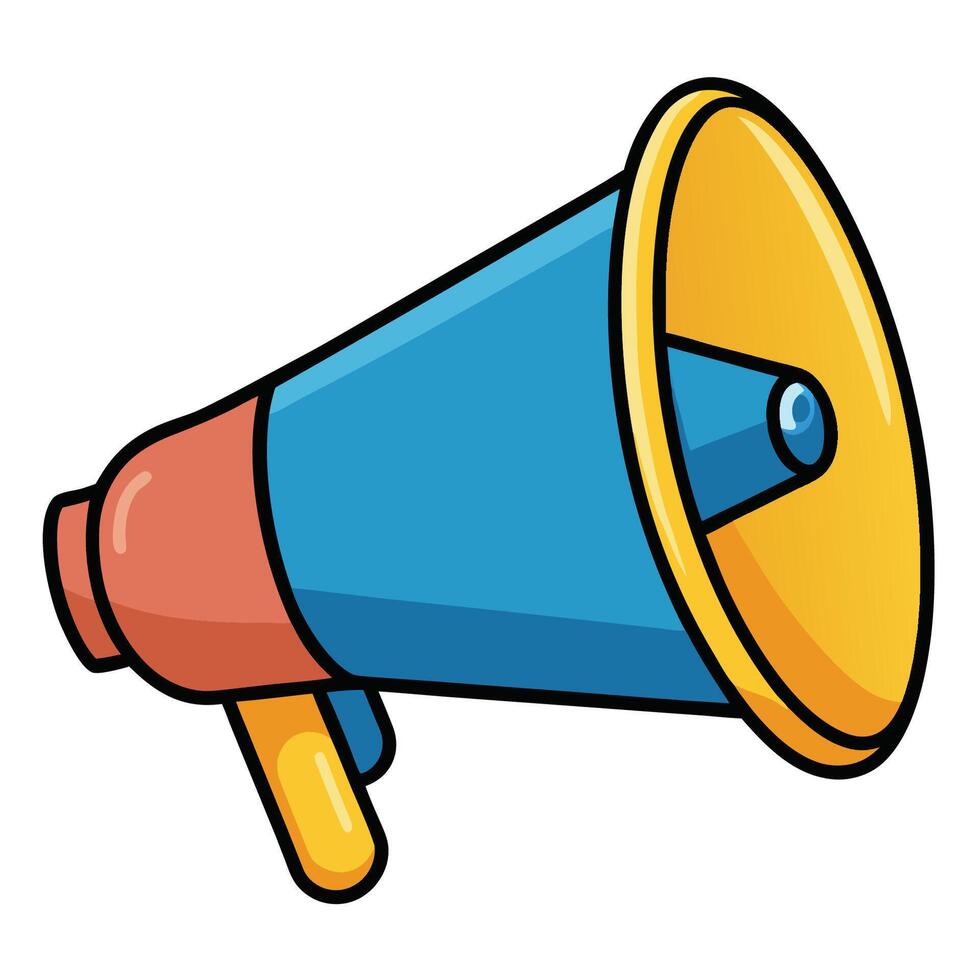 Megaphone Icon isolated white background vector