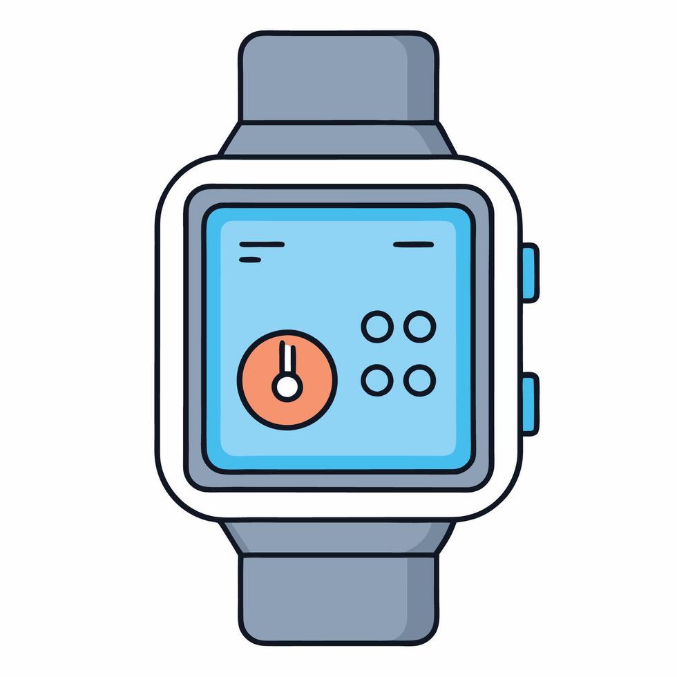 Smartwatch design symbol for apps and websites vector
