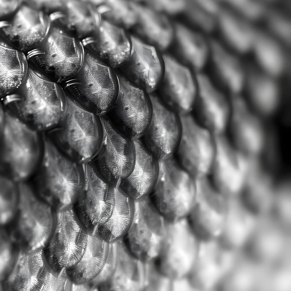 A close up of a snake's head with its scales photo