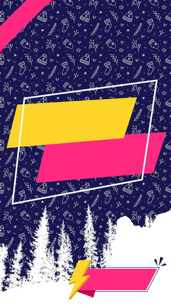 A colorful banner with a yellow and pink background vector