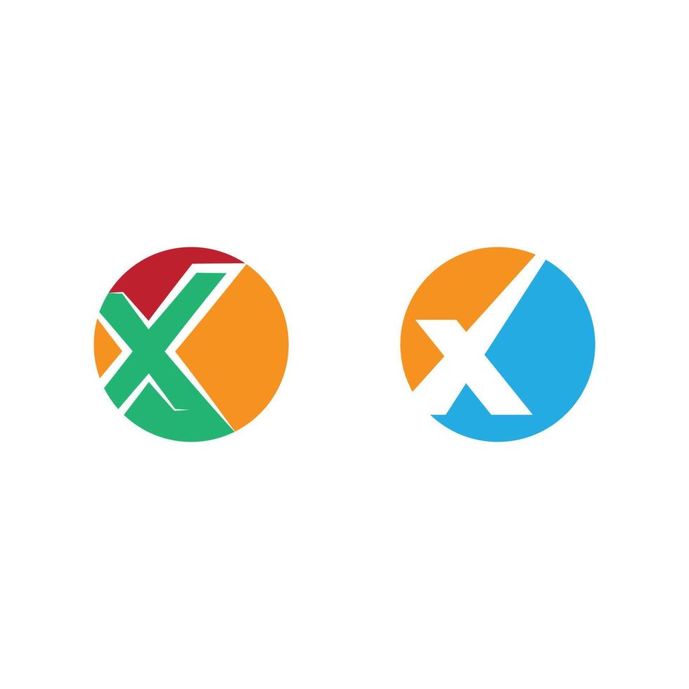 X Letter Logo Template vector