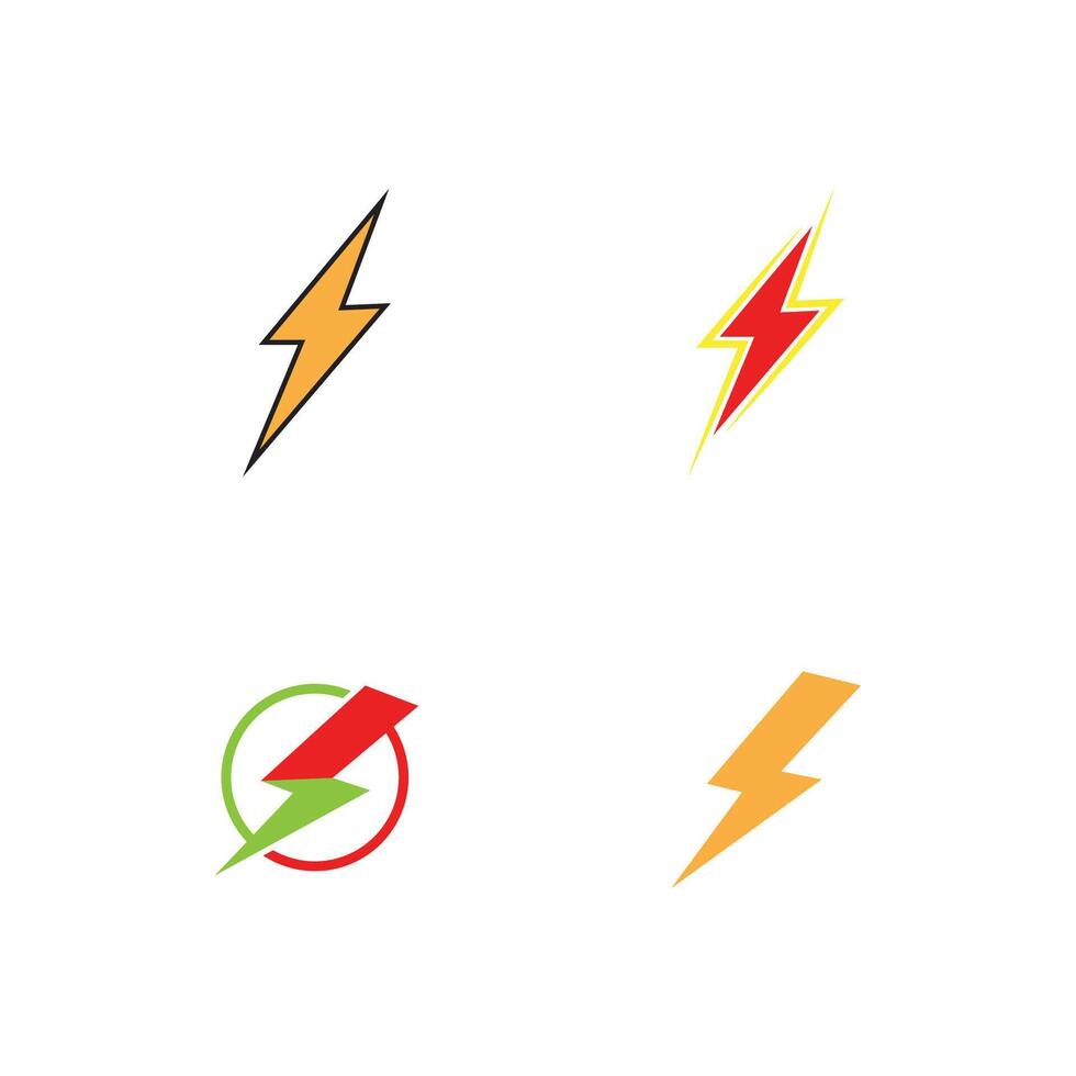 Power lightning logos vector