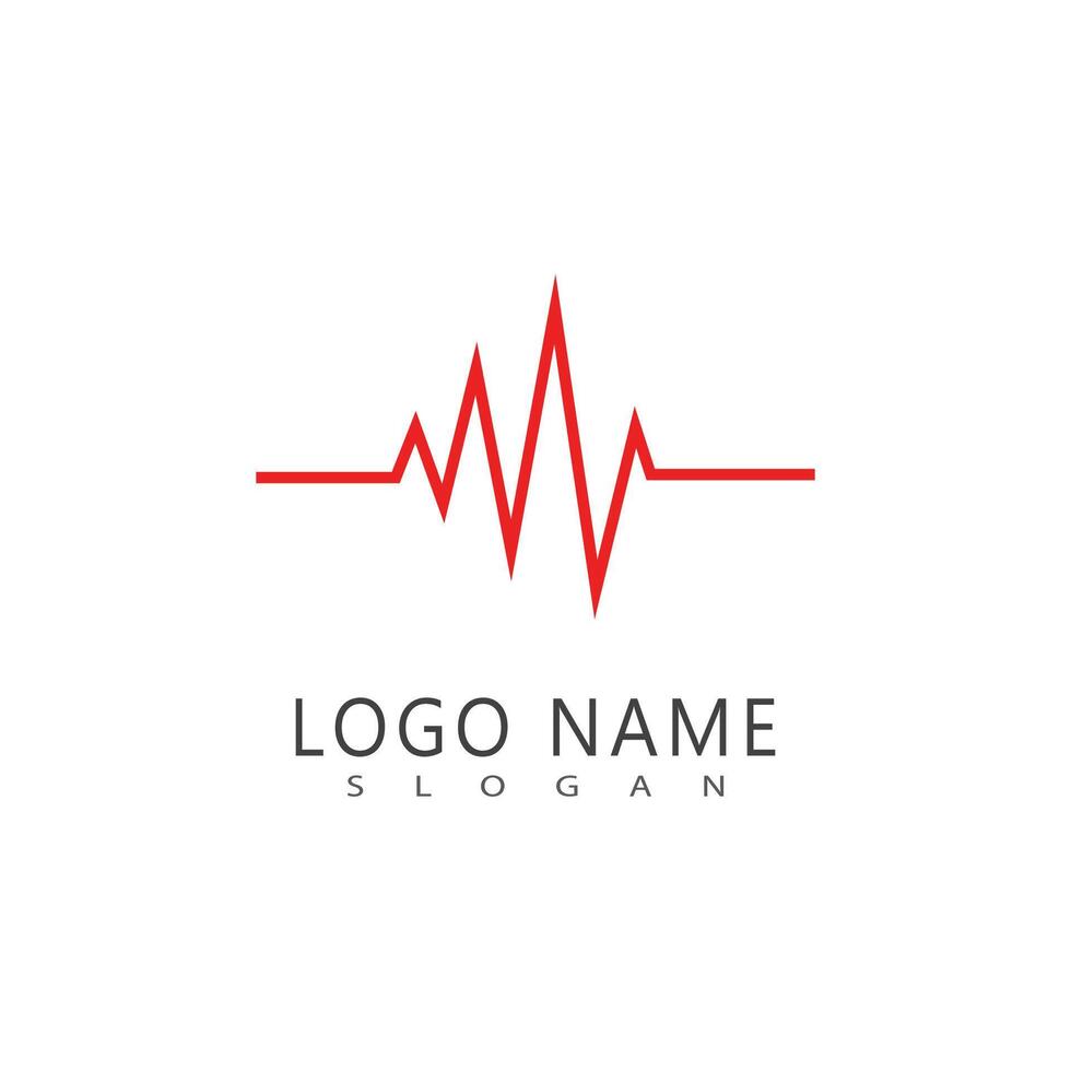 Simple icon Pulse line illustration template vector
