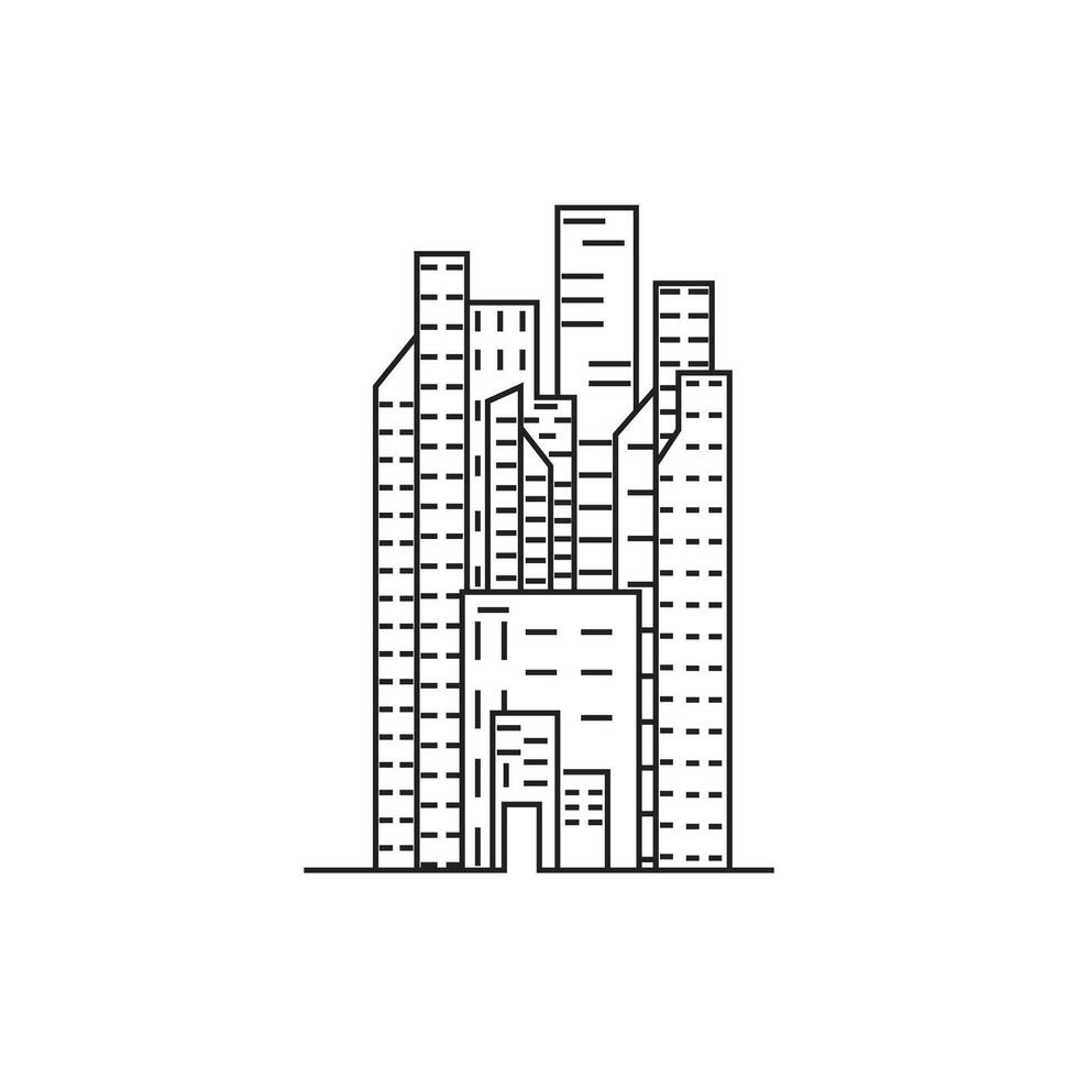 Modern City skyline logo vector