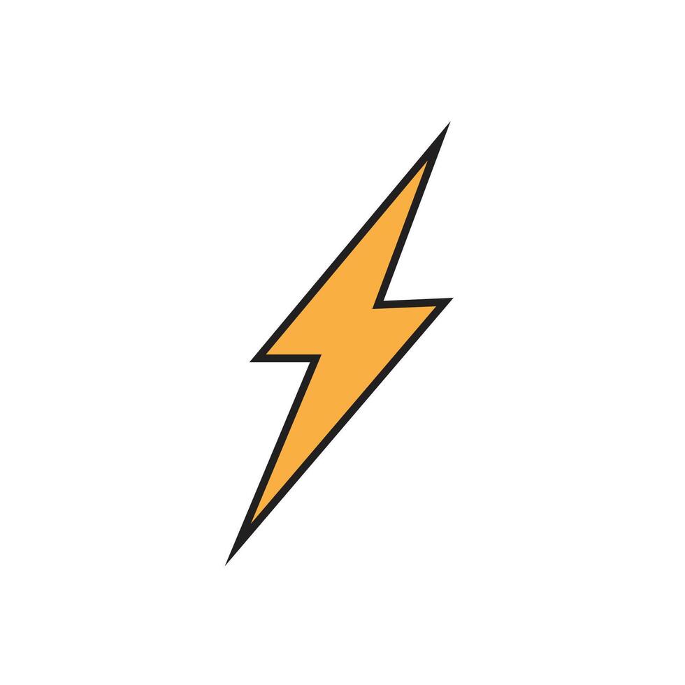Simple Power lightning logo design vector