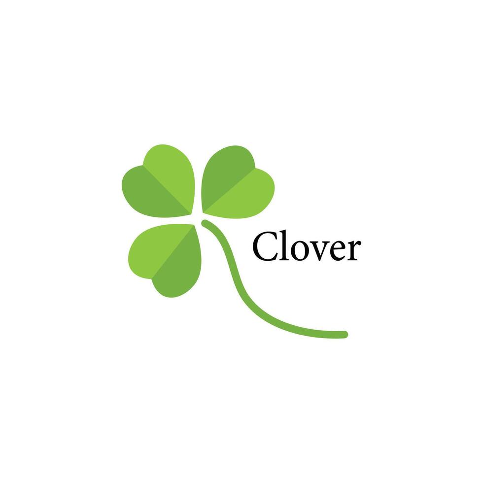 Clover logo simple template nature and symbol vector