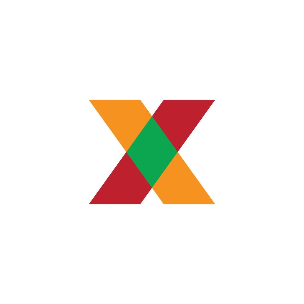 X Letter Logo simple Template icon vector